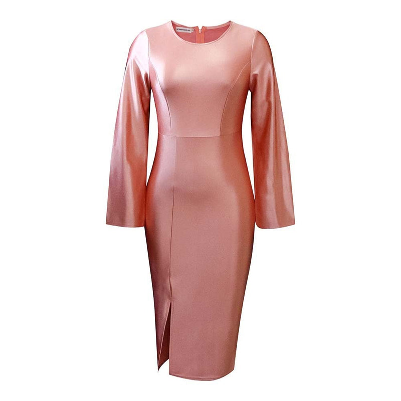 Solid Color Ladies Fashion Elegant Cape Dress - Chicy Boutique