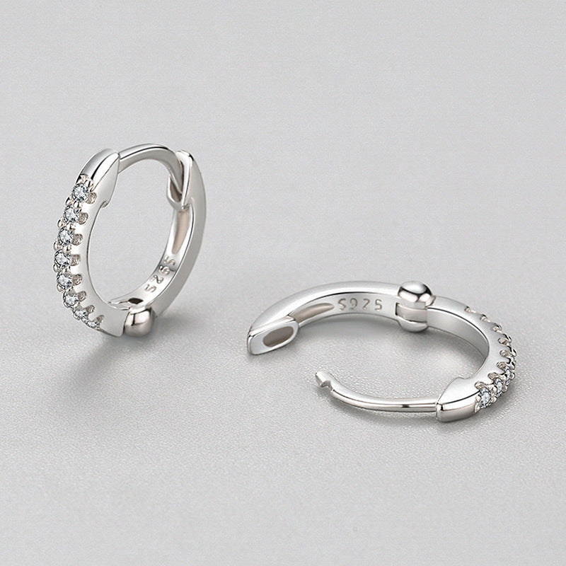 Silver Plated Earrings With Diamonds | Natasha