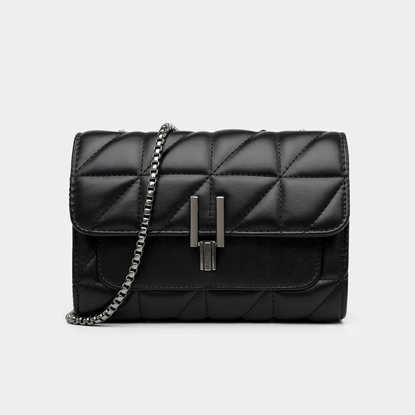 Leather Chain Crossbody | Sleek