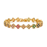 Colorful Crystals Flower Bracelet | Rainbow