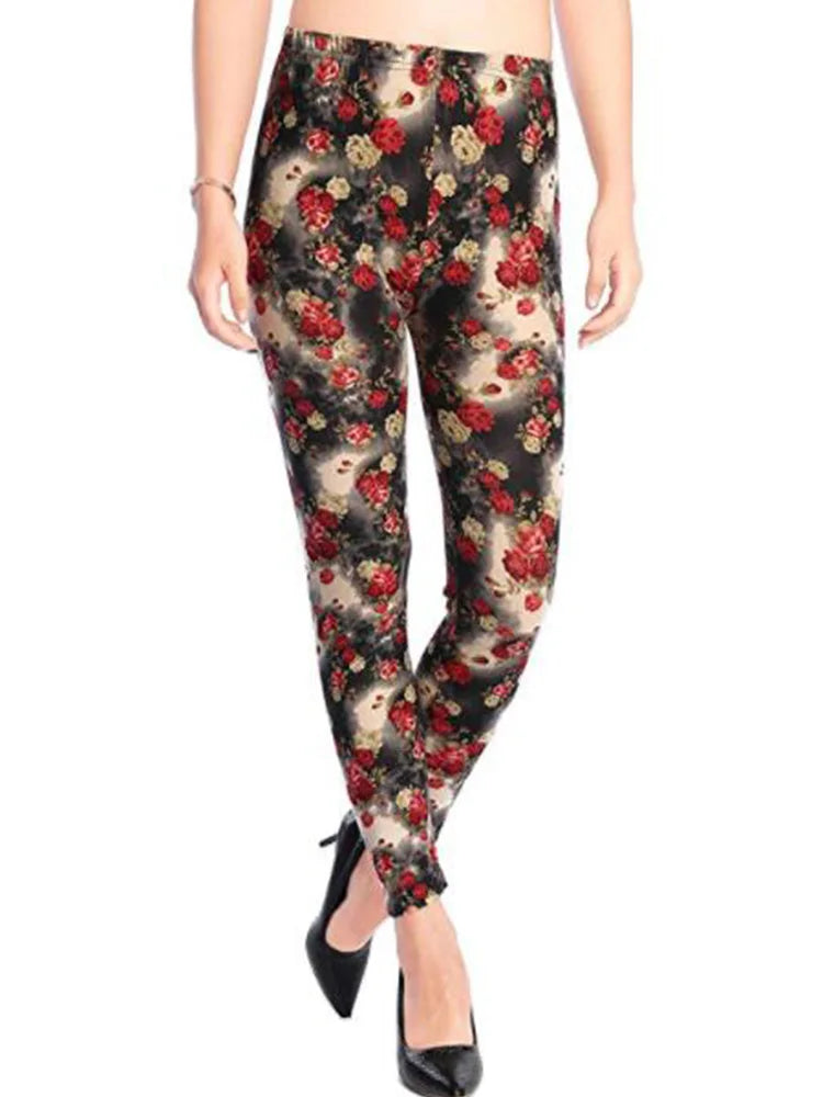 Hot Leggings Floral Print | CurveFlex 2