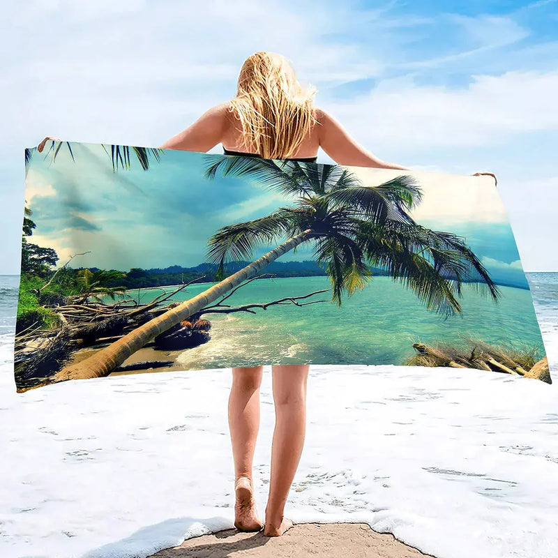 Coconut Tree Beach Sand Towel for Women - Chicy Boutique