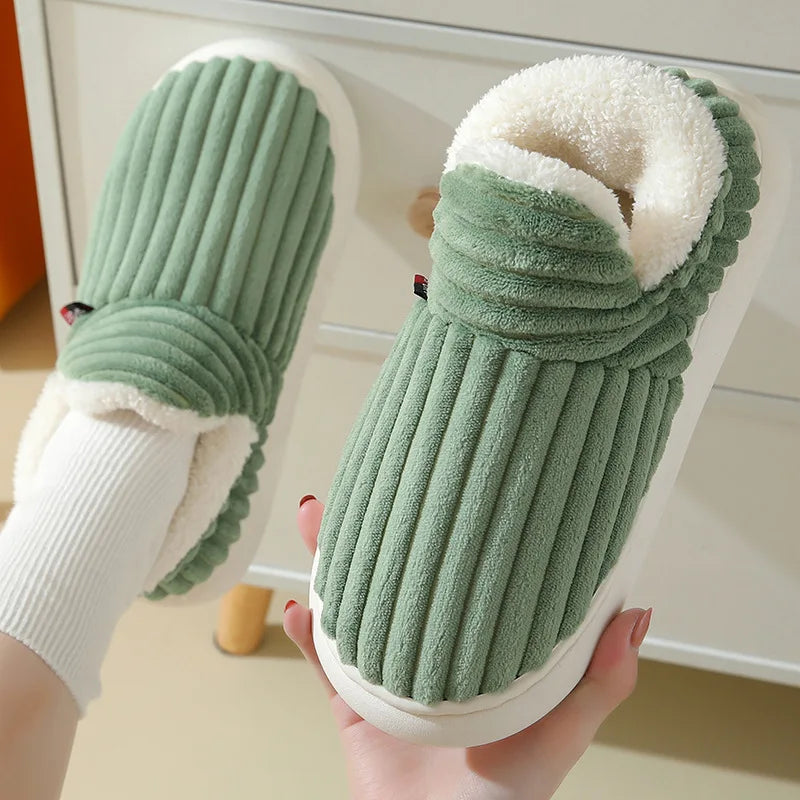 Women’s Winter Fur Slippers Cozy Plush Indoor Slides 👢 | FurEase