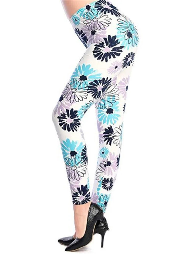 Hot Leggings Floral Print | CurveFlex