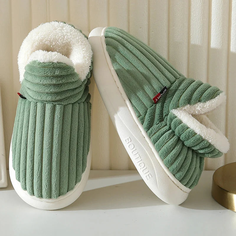 Women’s Winter Fur Slippers Cozy Plush Indoor Slides 👢 | FurEase