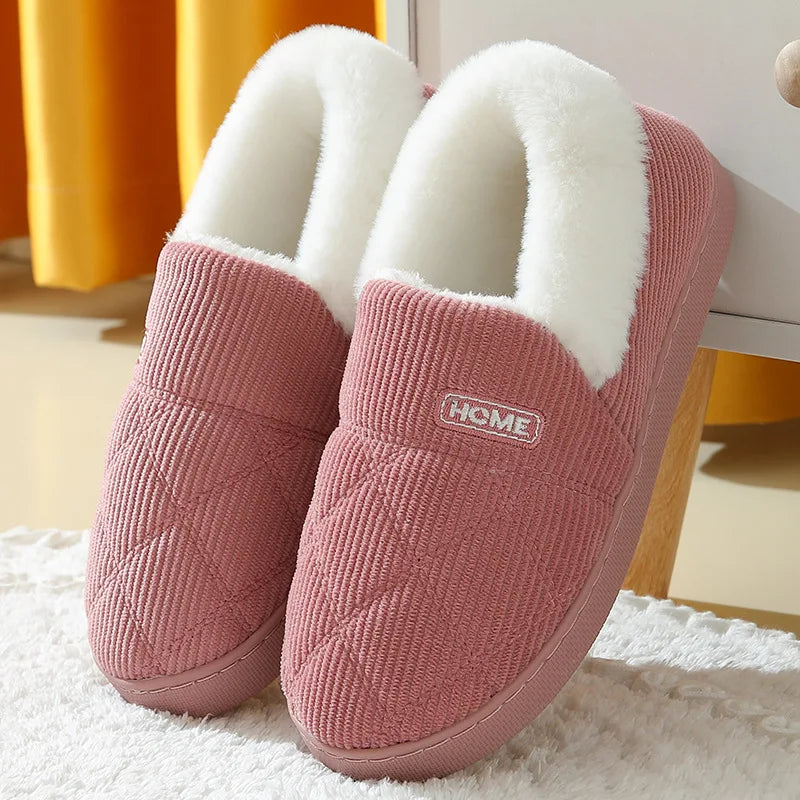 Women’s Winter Fur Slippers Cozy Plush Indoor Slides 👢 | FurEase