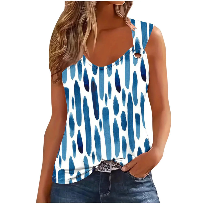 Neck Split Sleeve Women's Tank Top - Chicy Boutique