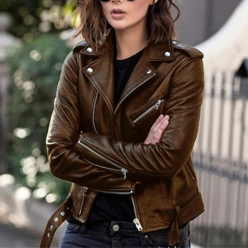 Female Moto Biker Jacket | Nuli