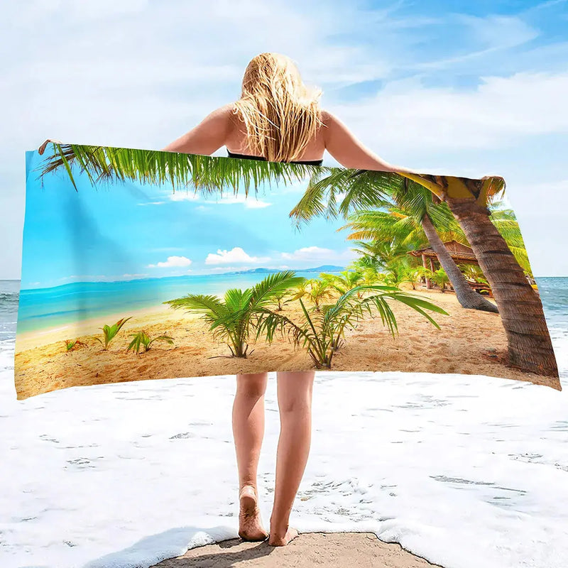 Coconut Tree Beach Sand Towel for Women - Chicy Boutique