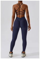 Back Bra High Waist Leggings Suit | Siren