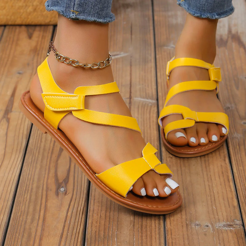 Open Toe Flat Sandals | Helena