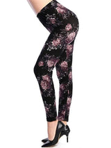 Hot Leggings Floral Print | CurveFlex