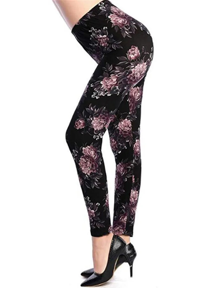 Hot Leggings Floral Print | CurveFlex 2