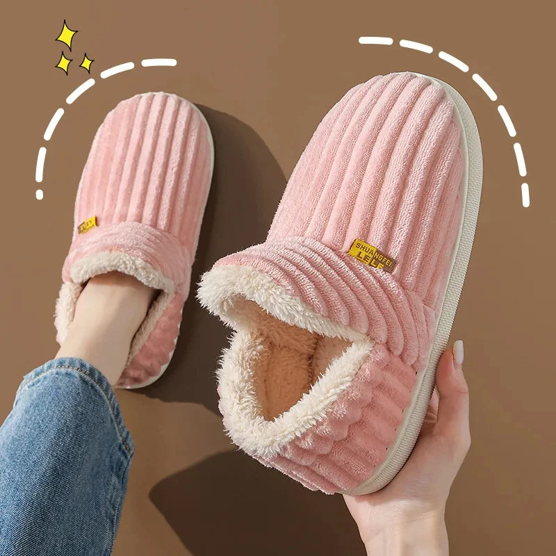 Women’s Winter Fur Slippers Cozy Plush Indoor Slides 👢 | FurEase