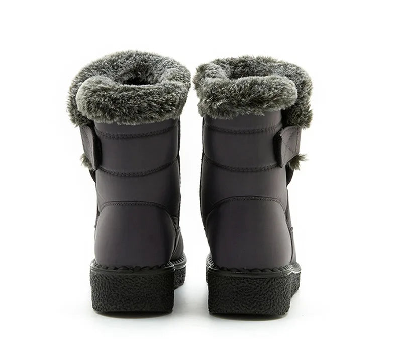 Winter Boots Waterproof, Fur-Lined, Ankle Low Heels | FrostGuard