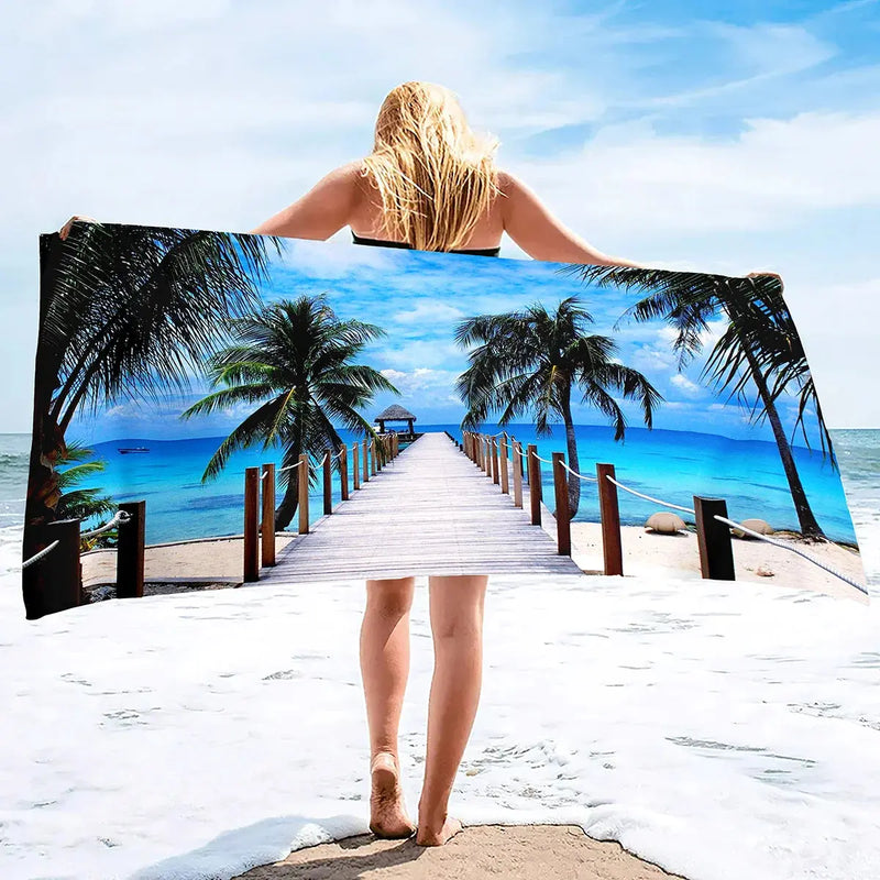 Coconut Tree Beach Sand Towel for Women - Chicy Boutique