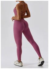 Back Bra High Waist Leggings Suit | Siren