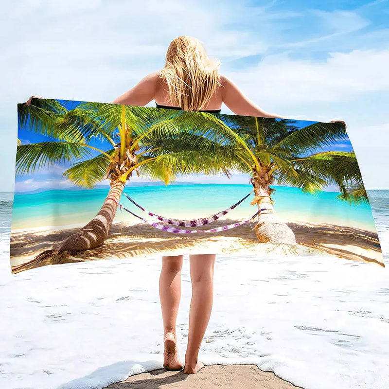 Coconut Tree Beach Sand Towel for Women - Chicy Boutique