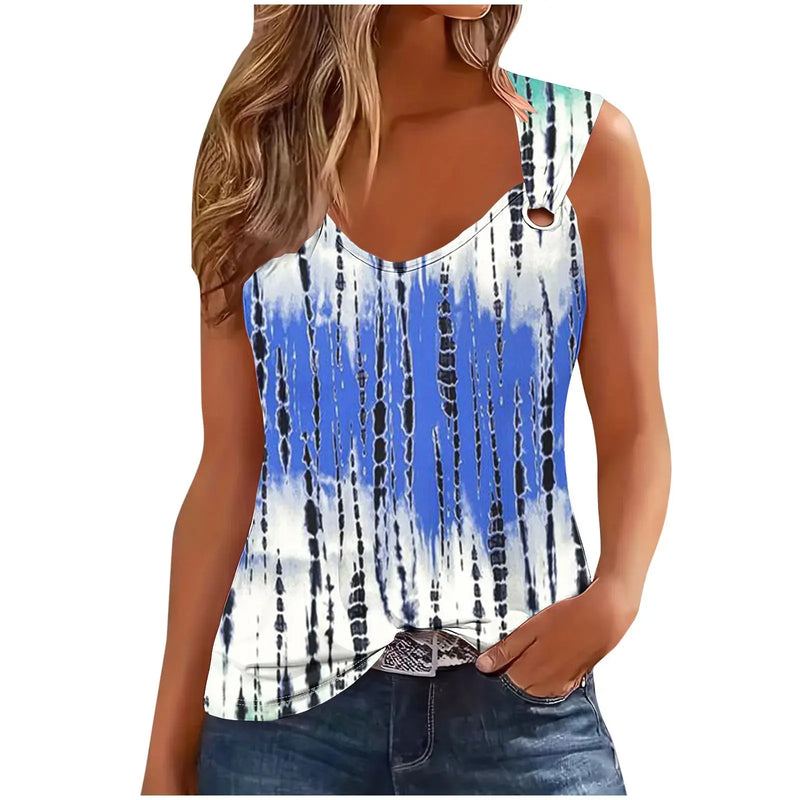 Neck Split Sleeve Women's Tank Top - Chicy Boutique