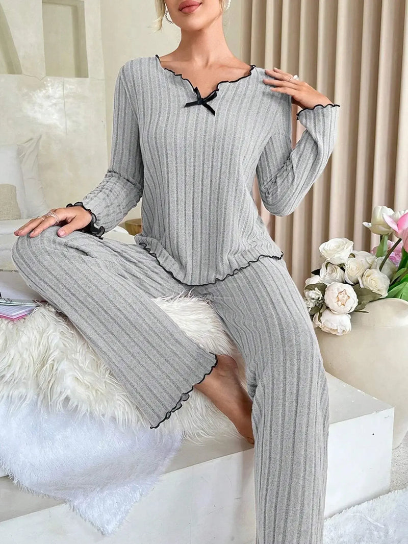 Women's Ribbed Autumn & Winter Pajama Set | CozyRib