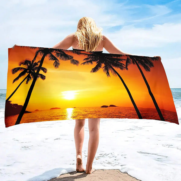 Coconut Tree Beach Sand Towel for Women - Chicy Boutique