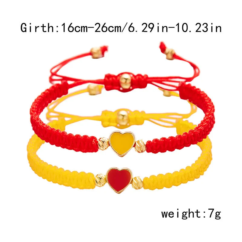 Set of 2 Colorful Heart Bracelets | Lulu