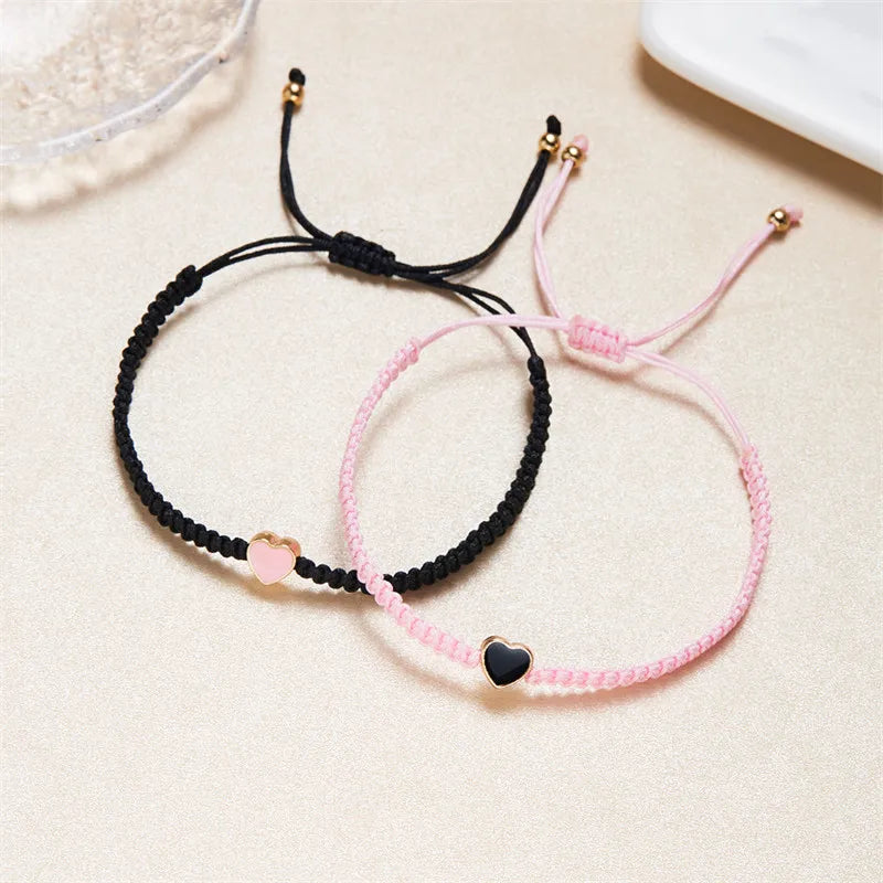 Set of 2 Colorful Heart Bracelets | Lulu