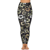 Retro Flower Leggings High Waist with pockets | LuxeLine