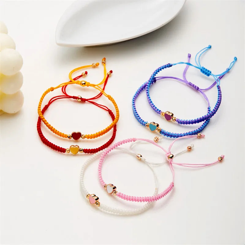 Set of 2 Colorful Heart Bracelets | Lulu