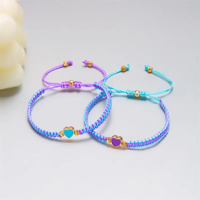 Set of 2 Colorful Heart Bracelets | Lulu