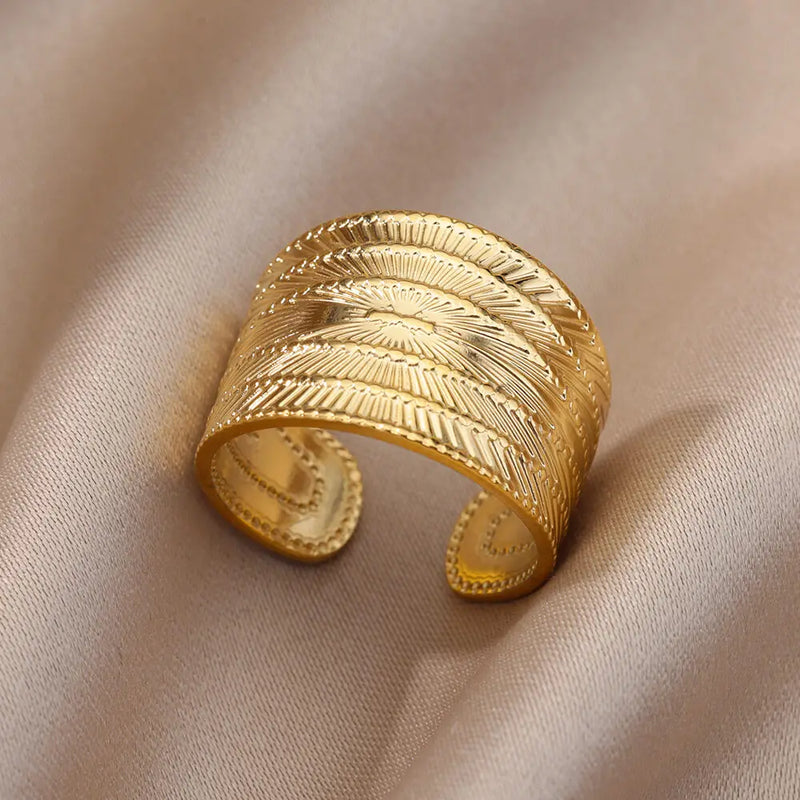 Gold Stainless Steel Ring | AurumBand