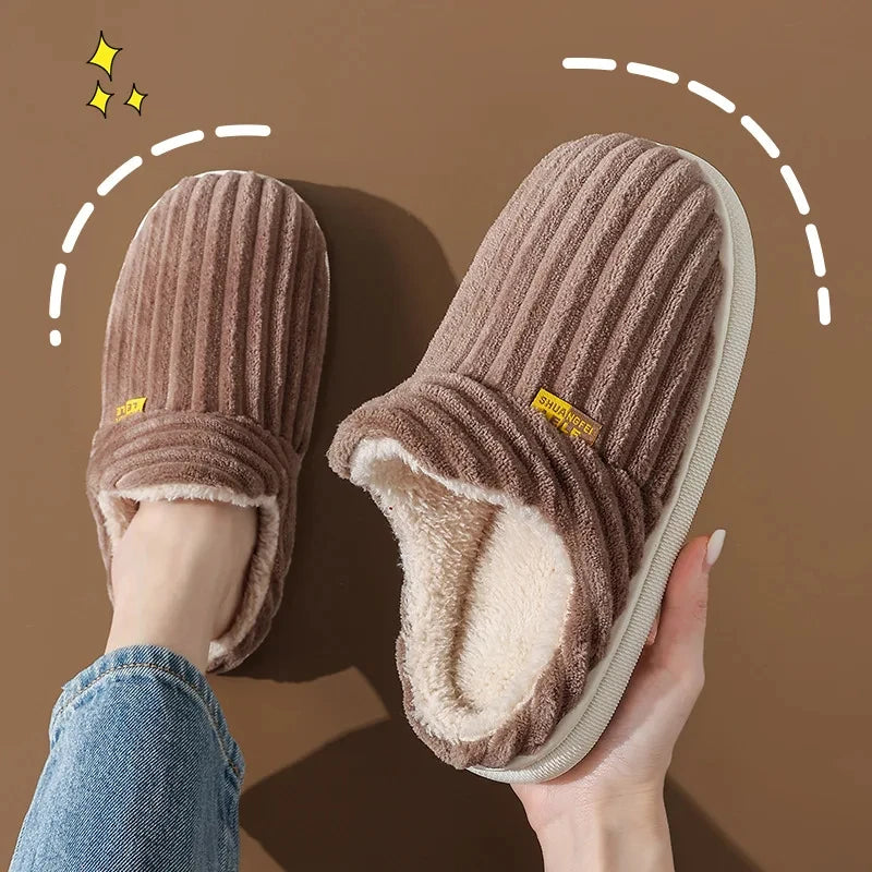 Women’s Winter Fur Slippers Cozy Plush Indoor Slides 👢 | FurEase