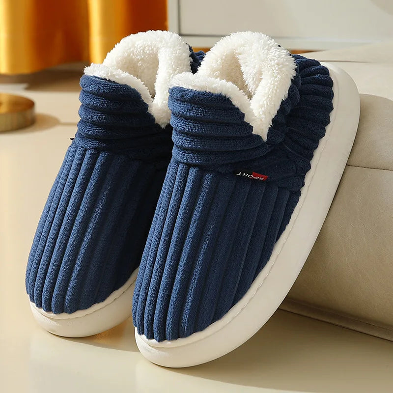 Women’s Winter Fur Slippers Cozy Plush Indoor Slides 👢 | FurEase