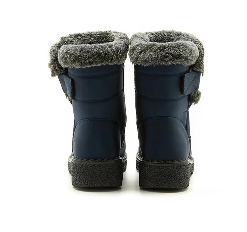 Winter Boots Waterproof, Fur-Lined, Ankle Low Heels | FrostGuard