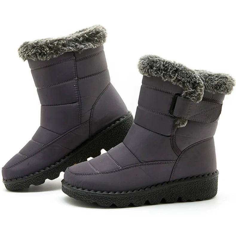 Winter Boots Waterproof, Fur-Lined, Ankle Low Heels | FrostGuard