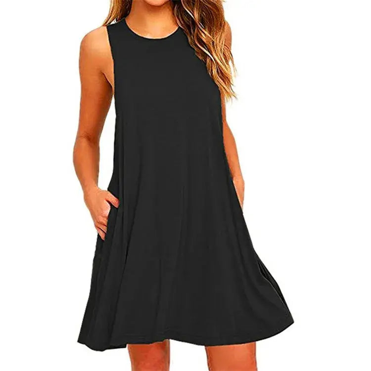 Women's Summer Casual Swing T-Shirt Dresses - Chicy Boutique