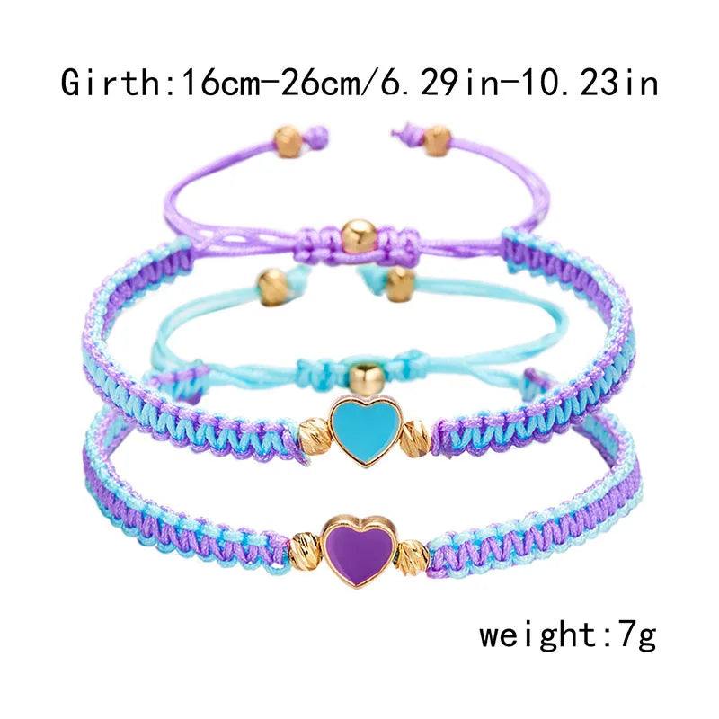 Set of 2 Colorful Heart Bracelets | Lulu