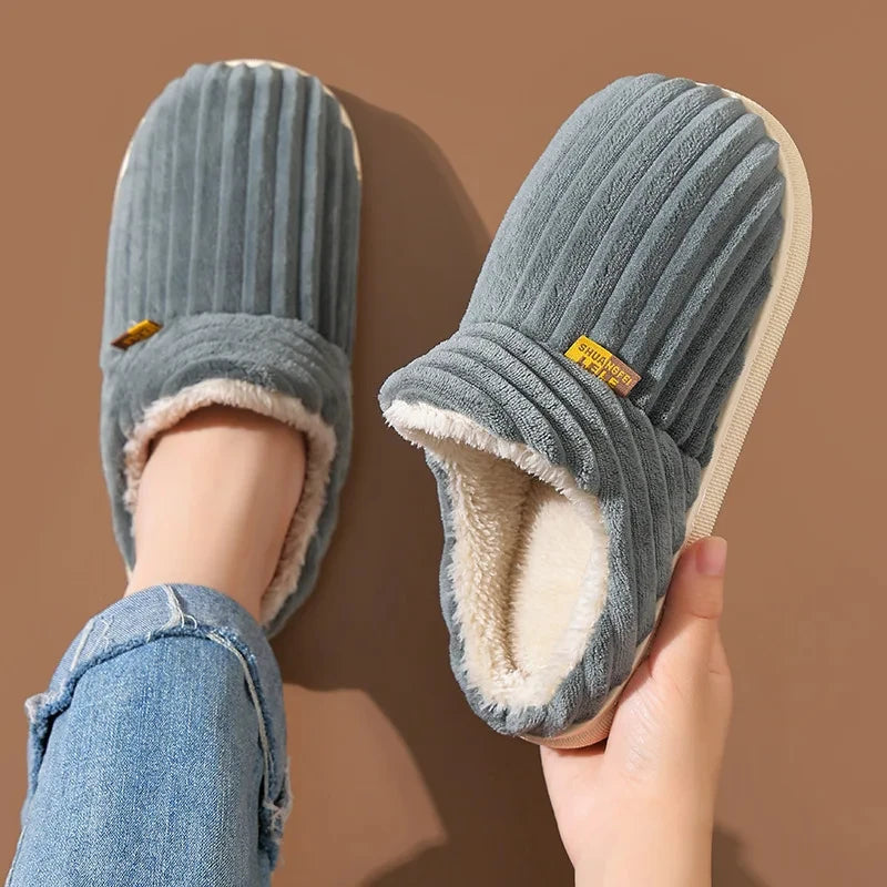 Women’s Winter Fur Slippers Cozy Plush Indoor Slides 👢 | FurEase