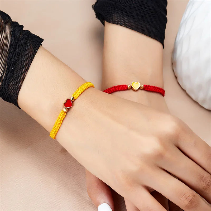 Set of 2 Colorful Heart Bracelets | Lulu