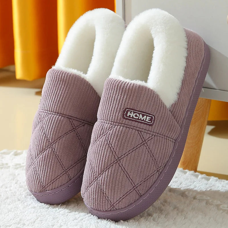 Women’s Winter Fur Slippers Cozy Plush Indoor Slides 👢 | FurEase