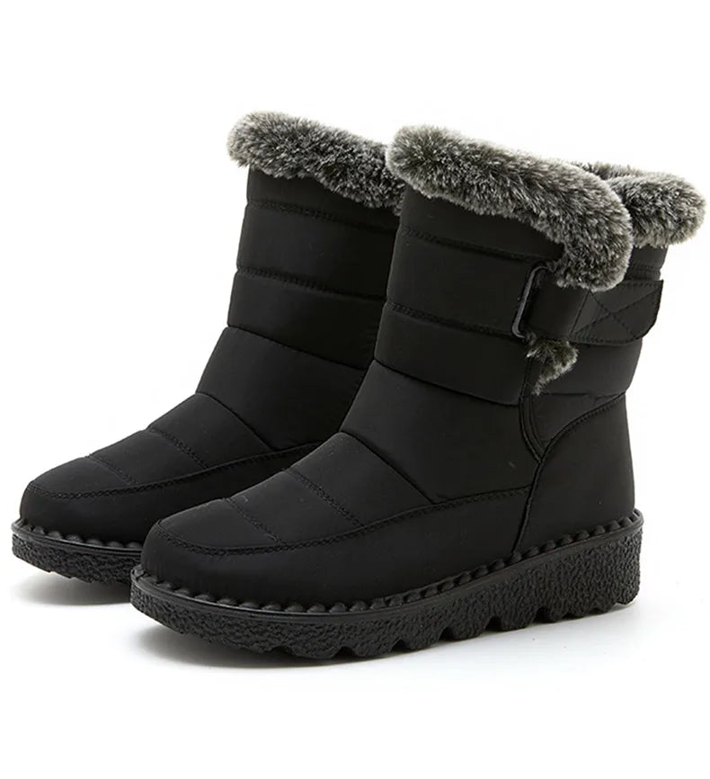 Winter Boots Waterproof, Fur-Lined, Ankle Low Heels | FrostGuard