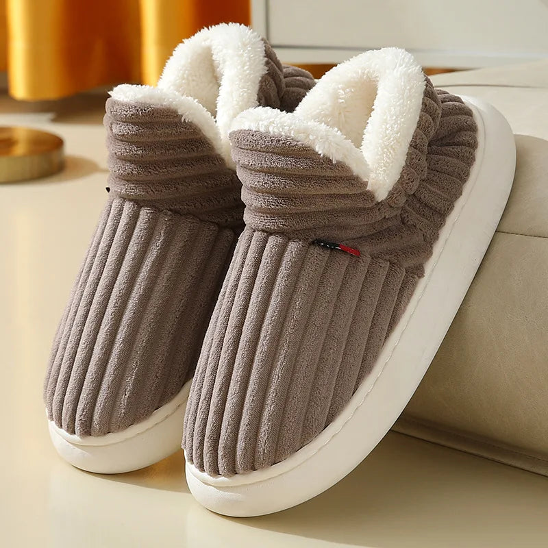 Women’s Winter Fur Slippers Cozy Plush Indoor Slides 👢 | FurEase