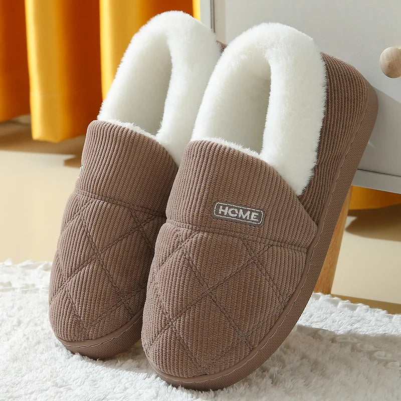 Women’s Winter Fur Slippers Cozy Plush Indoor Slides 👢 | FurEase