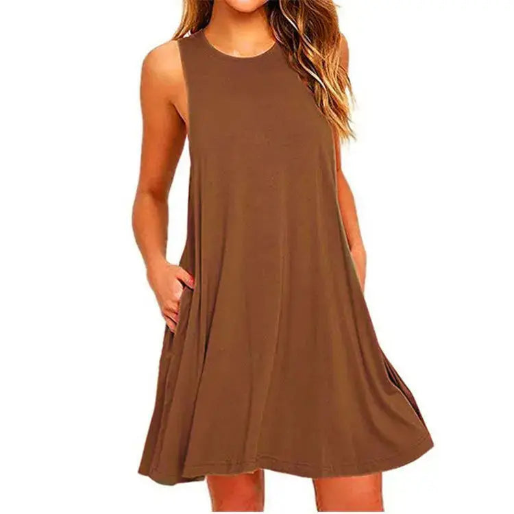 Women's Summer Casual Swing T-Shirt Dresses - Chicy Boutique