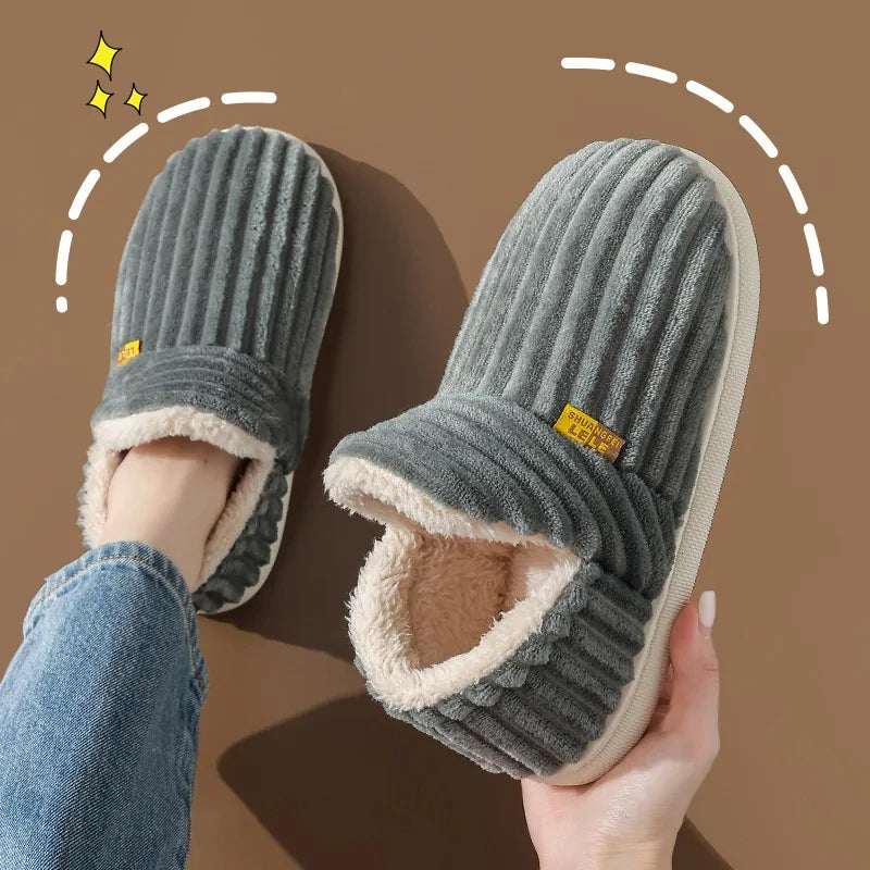 Women’s Winter Fur Slippers Cozy Plush Indoor Slides 👢 | FurEase