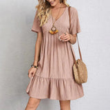 Womens Short Sleeve Mini Dress - Chicy Boutique