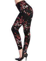 Hot Leggings Floral Print | CurveFlex