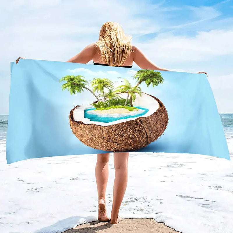 Coconut Tree Beach Sand Towel for Women - Chicy Boutique