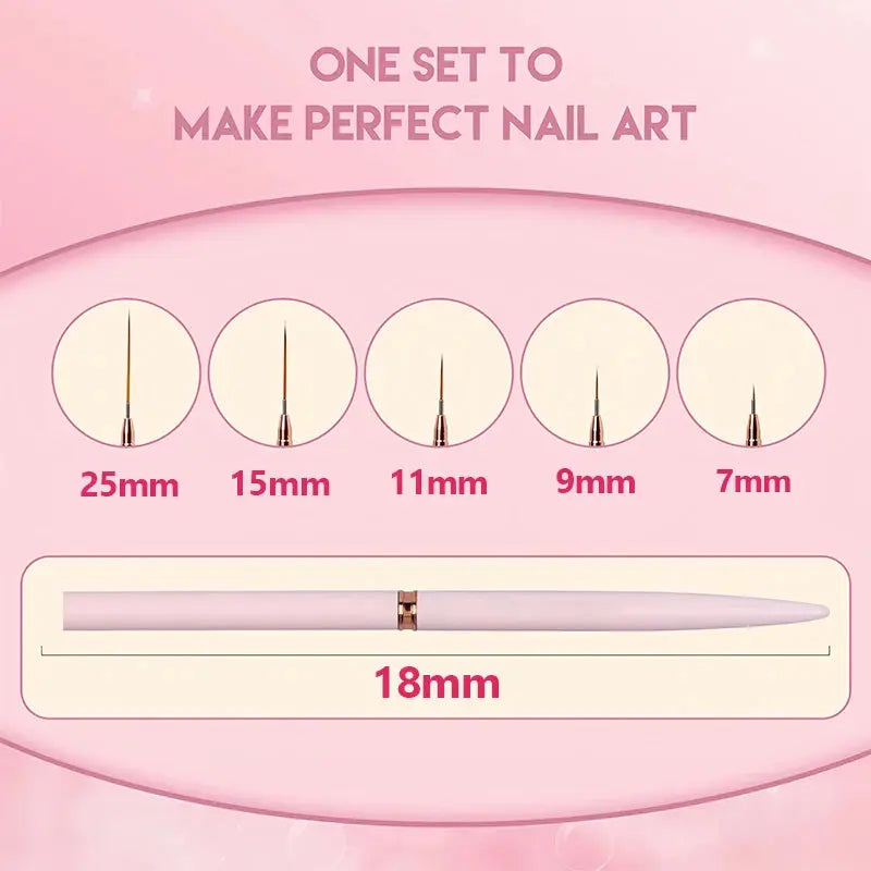 Nail Art Liner Brushes Set - Chicy Boutique