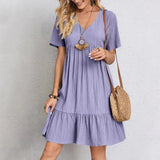 Womens Short Sleeve Mini Dress - Chicy Boutique